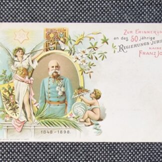 Pohlednice k 50. výročí vlády Františka Josefa I.