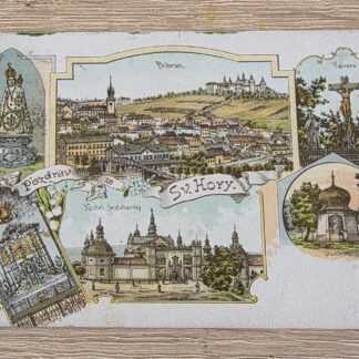 Pohlednice Příbram - Pozdrav ze Sv. Hory - Litografie